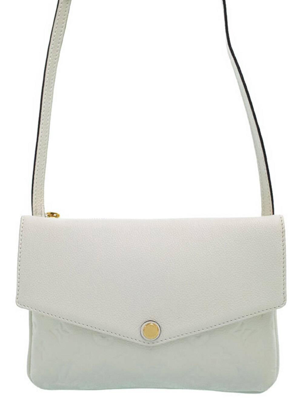 Louis Vuitton Monogram Empreinte Twice Shoulder Bag Leather Silver